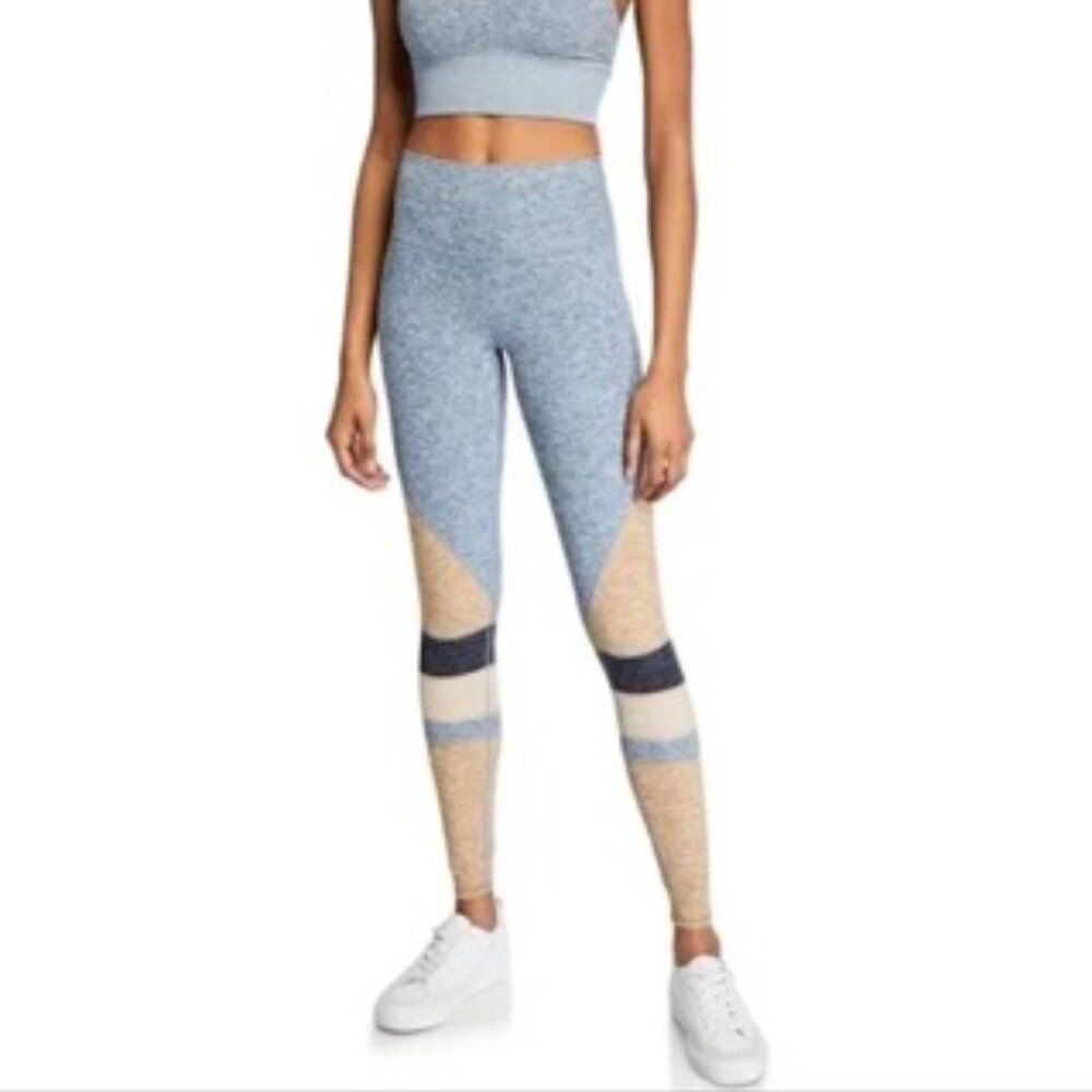 Alo Alosoft Bra Lavish Bra in Blue Haze Heather (matching leggings available) - Picture 3 of 8